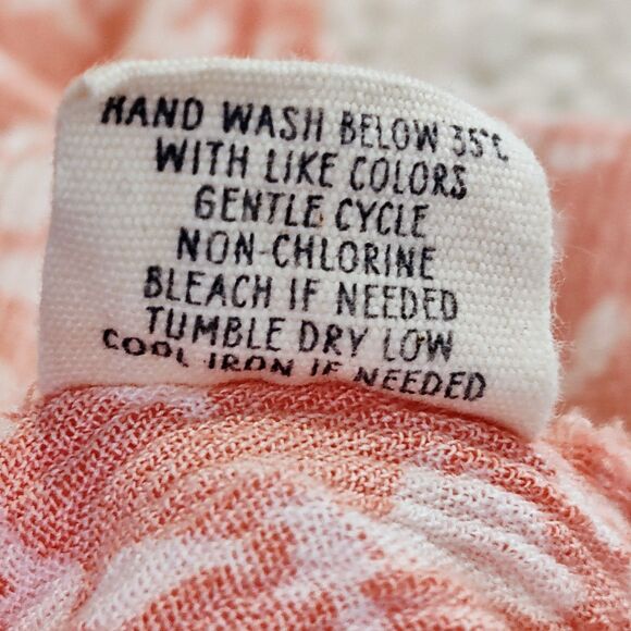 Sky And Sparrow Salmon Pink Floral Wrap Skirt Size Medium - Picture 12 of 15